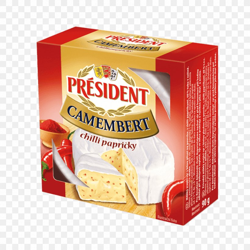 Processed Cheese Camembert Président Chili Pepper, PNG, 900x900px, Processed Cheese, Beyaz Peynir, Black Pepper, Brie, Camembert Download Free