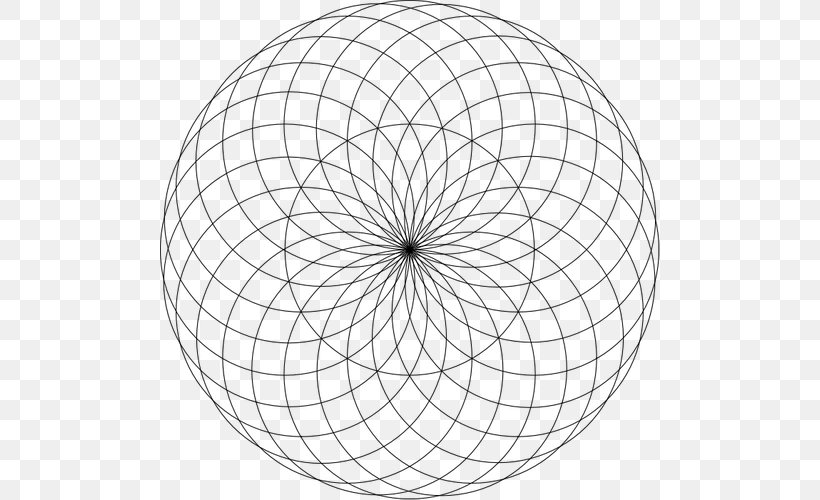Sacred Geometry Art Clip Art, PNG, 500x500px, Sacred Geometry, Area, Art, Black And White, Drawing Download Free