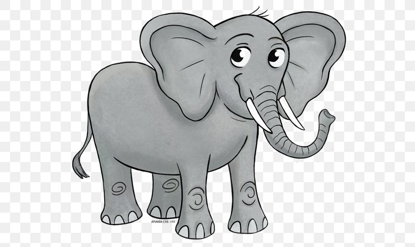 Indian Elephant African Elephant Horse Clip Art, PNG, 572x488px, Indian Elephant, African Elephant, Animal, Animal Figure, Black And White Download Free