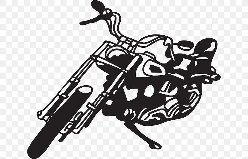 Motorcycle Harley-Davidson Chopper Clip Art, PNG, 640x526px, Motorcycle, Auto Part, Bicycle, Black, Black And White Download Free