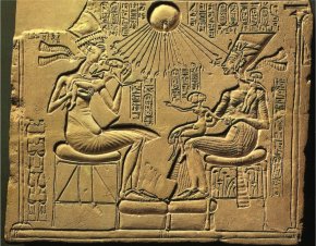 Egyptian Gods - Stela Of Akhenaten And His Family Egyptian Museum Of Berlin Amarna Period Ancient Egypt PNG