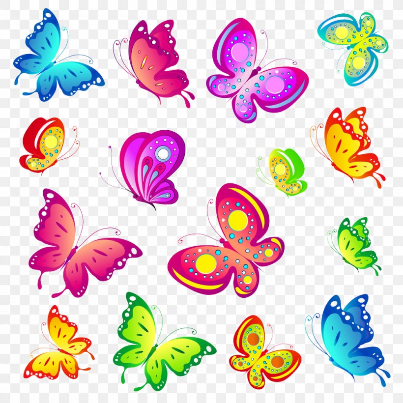 Butterfly Clip Art, PNG, 1000x1000px, Butterfly, Abstract Art, Art, Artwork, Color Download Free