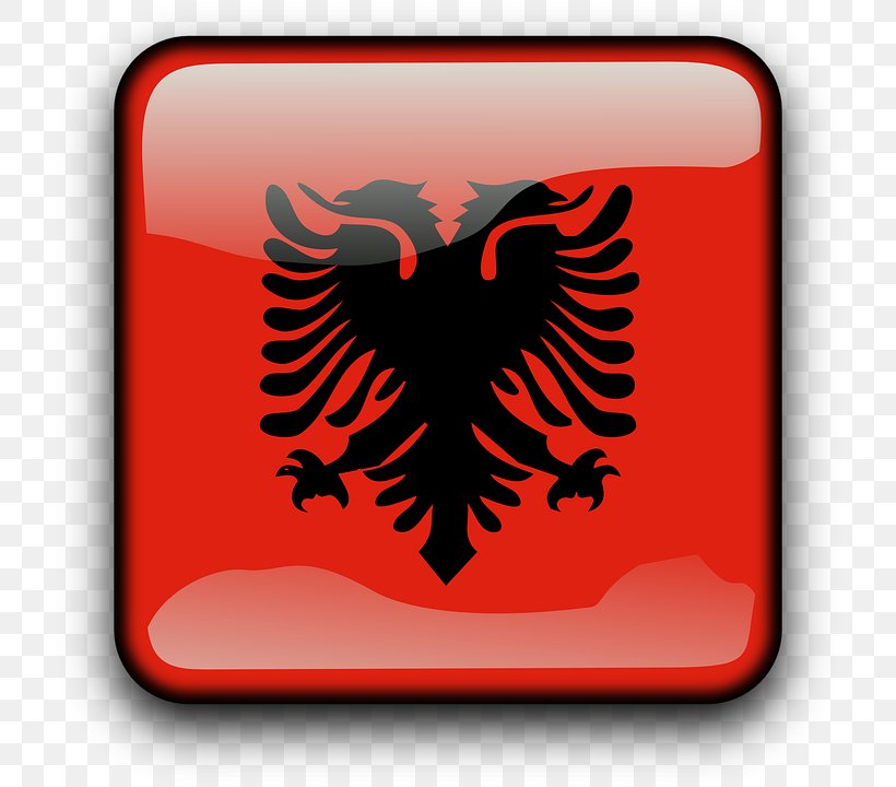 Flag Of Albania Flag Of Kazakhstan Albanian, PNG, 720x720px, Albania, Albanian, Doubleheaded Eagle, Flag, Flag Of Albania Download Free