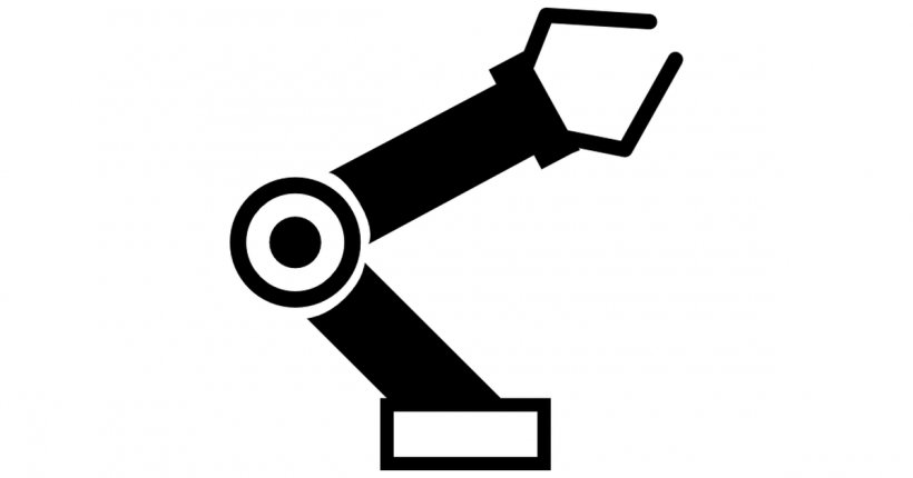 Robotic Arm Robotics Icon, PNG, 1200x630px, Robotic Arm, Android, Arm, Black, Black And White Download Free