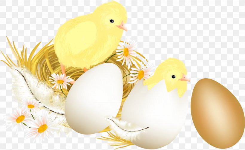 Easter Bunny Chicken Easter Egg Clip Art, PNG, 3538x2167px, Easter Bunny, Beak, Chicken, Easter, Easter Egg Download Free