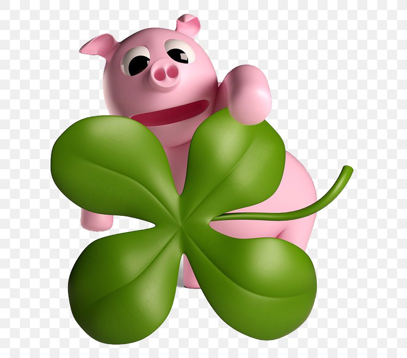 Domestic Pig Txf6dliche Verdxe4chtigungen: Kriminalroman Luck Clover Stock Photography, PNG, 720x720px, Watercolor, Cartoon, Flower, Frame, Heart Download Free