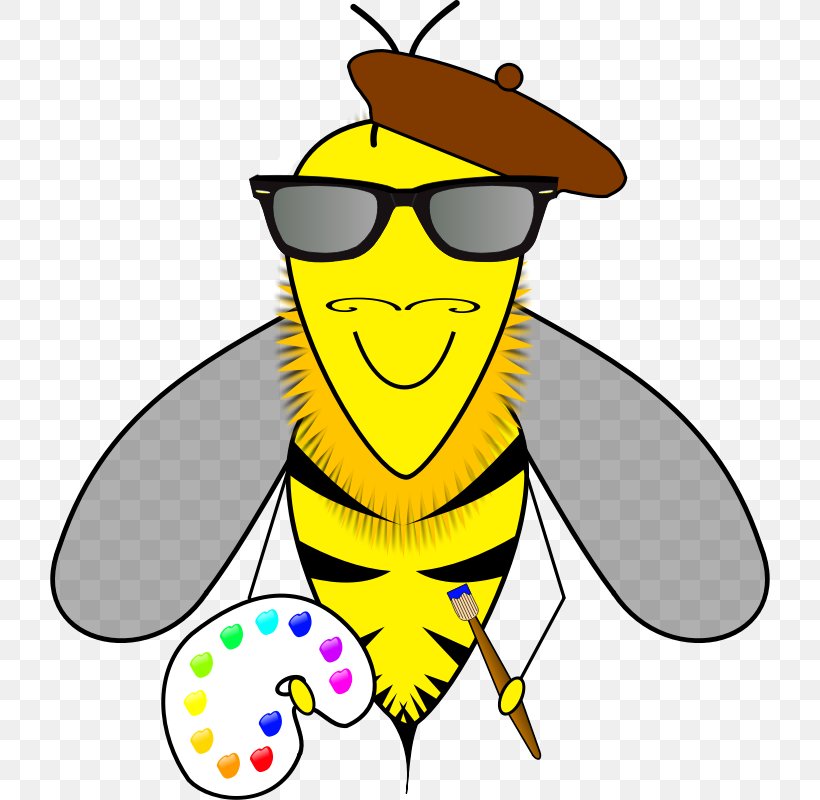 Honey Bee Beehive Clip Art, PNG, 720x800px, Bee, Art, Artist, Artwork, Beak Download Free
