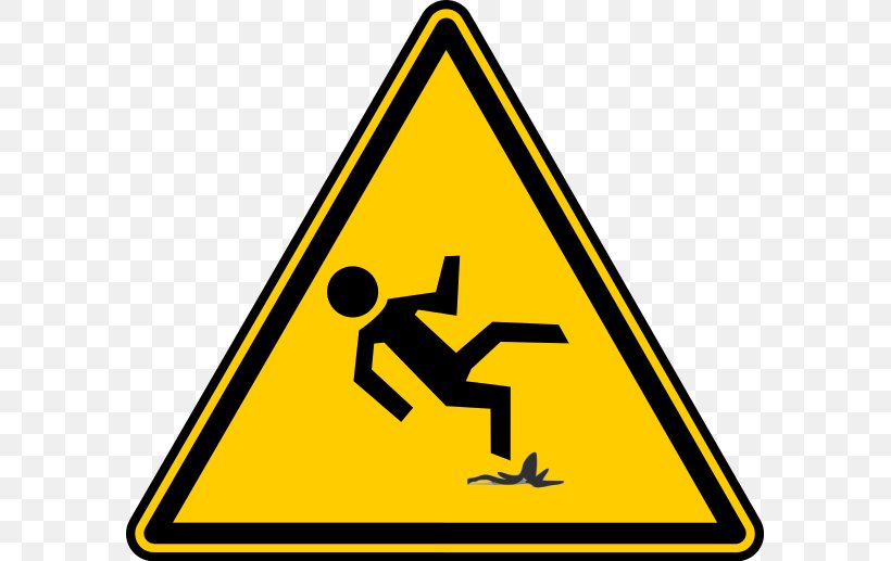 Falling Hazard Symbol Risk Wet Floor Sign, PNG, 587x517px, Falling, Area, Fall Prevention, Hazard, Hazard Symbol Download Free