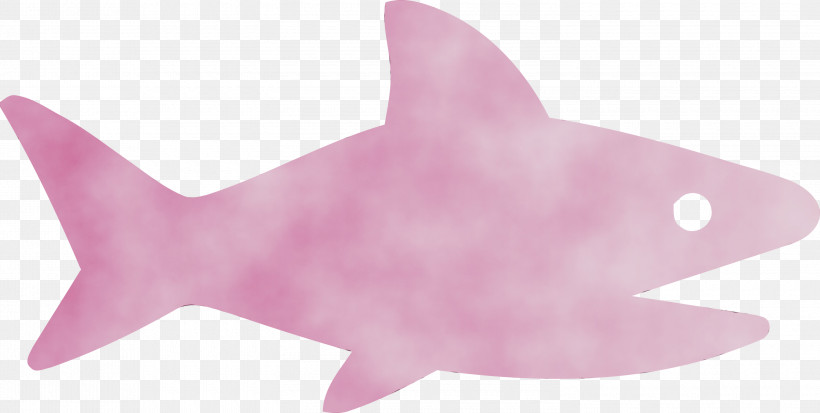 Shark, PNG, 3000x1514px, Baby Shark, Fin, Fish, Paint, Pink Download Free