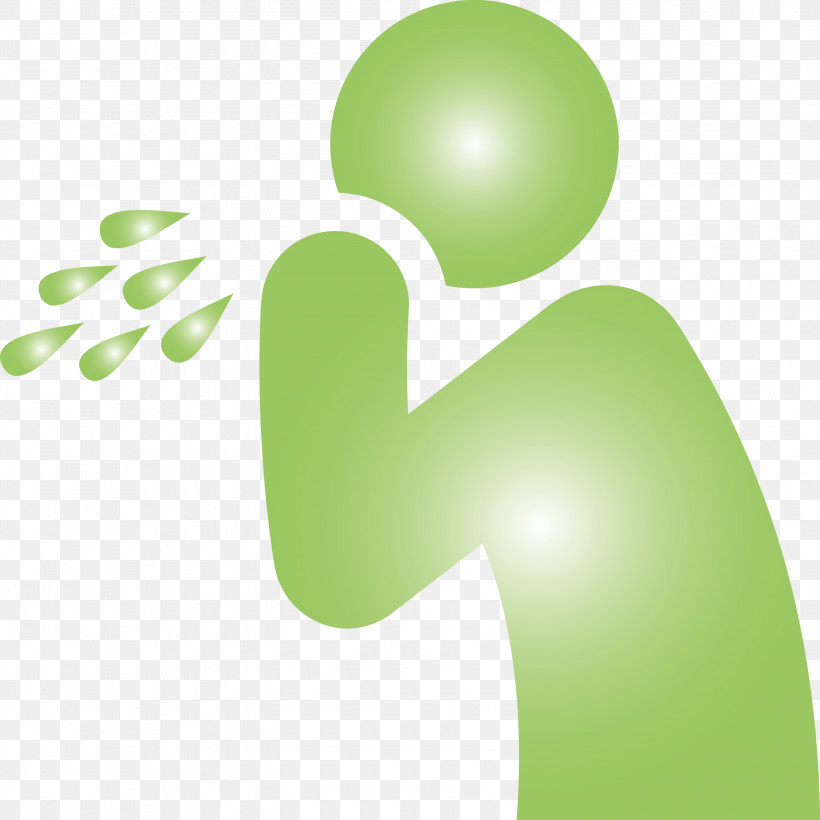 Cough Illness Flu, PNG, 3000x3000px, Cough, Covid, Flu, Green, Illness Download Free
