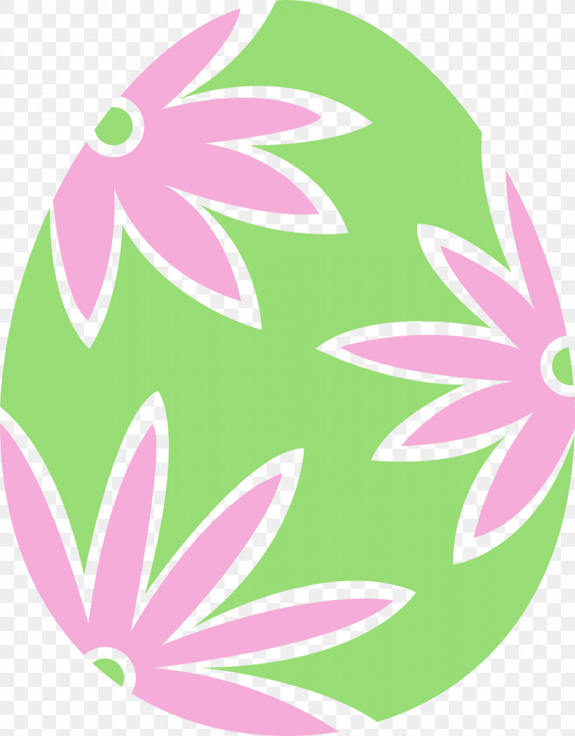 Green Pink Plant Pattern, PNG, 2341x3000px, Floral Easter Egg, Flower Easter Egg, Green, Happy Easter Day, Paint Download Free