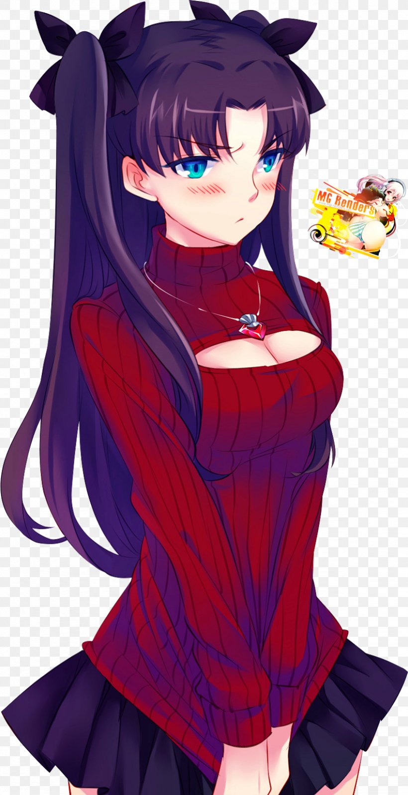 Fate/stay Night Lancer Rin Tōsaka Kirei Kotomine Sweater, PNG, 821x1600px, Watercolor, Cartoon, Flower, Frame, Heart Download Free