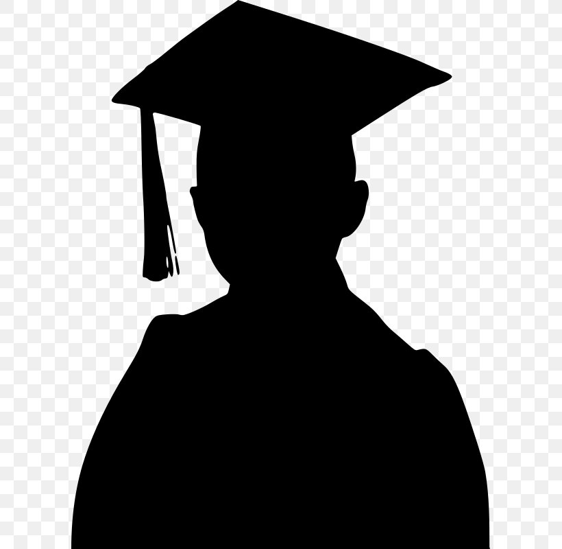 Graduation Ceremony Silhouette Graduate University Clip Art, PNG, 611x800px, Graduation Ceremony, Academic Degree, Black, Black And White, Boy Download Free
