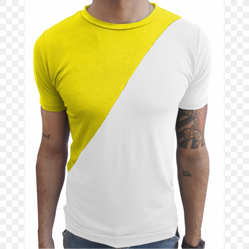 T-shirt Yellow Sleeve White, PNG, 1000x1000px, Tshirt, Active Shirt, Blouse, Blue, Clothing Download Free