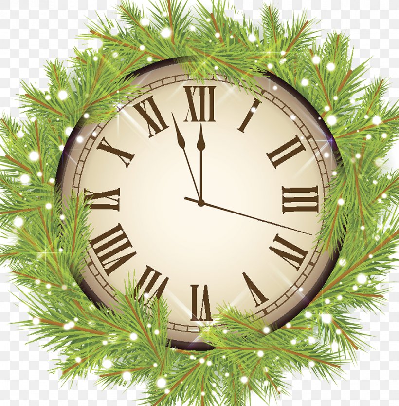 Clock Christmas New Year Icon, PNG, 917x932px, Clock, Christmas, Christmas Decoration, Christmas Ornament, Decor Download Free