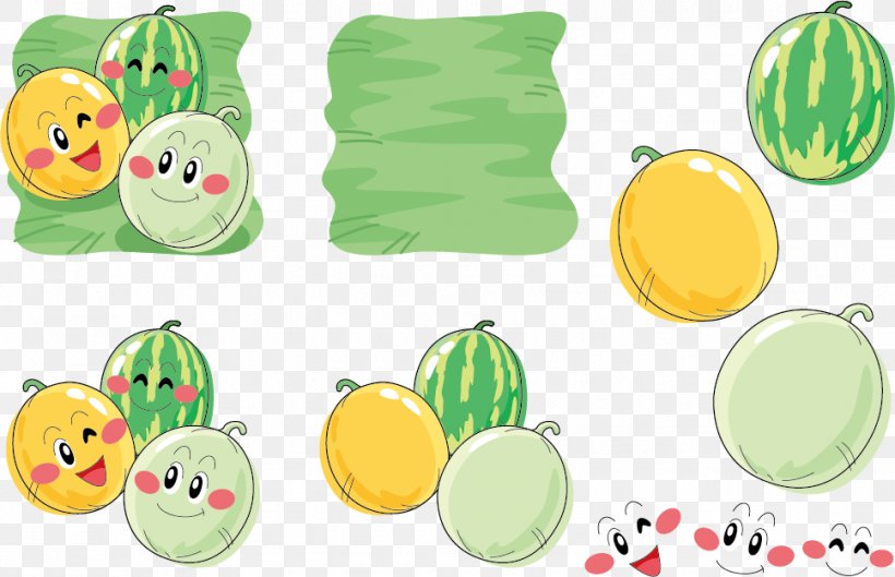 Hami Melon Illustration, PNG, 968x625px, Hami Melon, Area, Cantaloupe, Cartoon, Emoticon Download Free