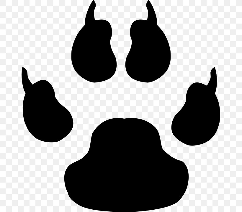 Cat Paw Footprint Dog Clip Art, PNG, 673x720px, Cat, Black, Black And White, Black Cat, Dog Download Free