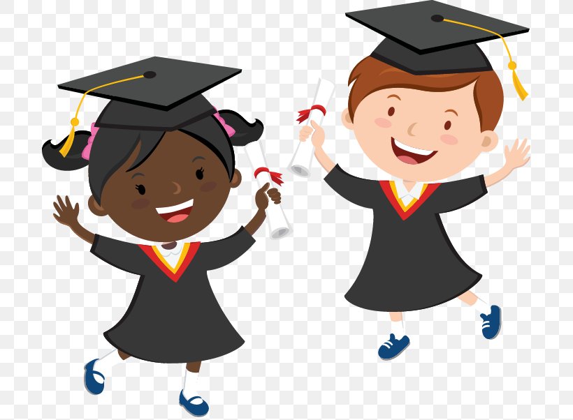 Graduation Ceremony Pre-school Kindergarten Clip Art, PNG, 699x602px, Graduation Ceremony, Academic Dress, Boy, Cartoon, Child Download Free