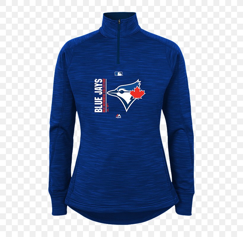 Sports Fan Jersey T-shirt Sleeve Toronto Blue Jays Majestic Authentic Collection Team Icon Streak Pullo, PNG, 800x800px, Sports Fan Jersey, Active Shirt, Blue, Bluza, Cobalt Blue Download Free