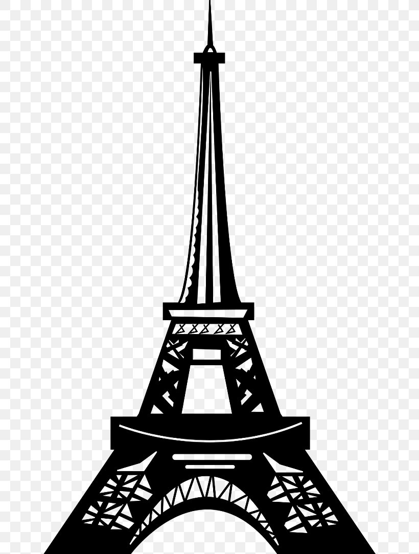 Eiffel Tower Clip Art, PNG, 650x1083px, Eiffel Tower, Black And White, Drawing, Landmark, Monochrome Download Free