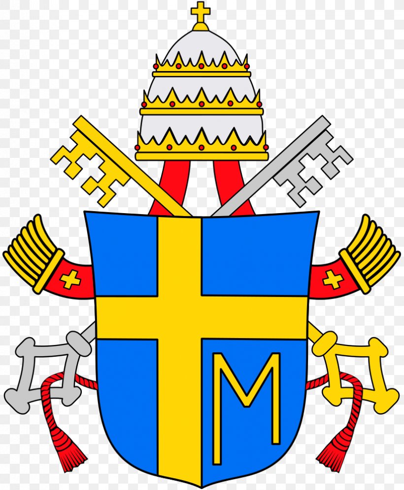 Pope Papal Coats Of Arms Coat Of Arms Marian Cross Papal Tiara, PNG, 825x1000px, Pope, Area, Artwork, Christian Cross, Coat Of Arms Download Free