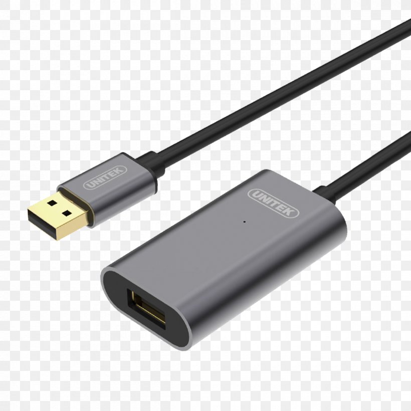 USB 3.0 AC Adapter Unitek Cable USB 2.0 Active Extension, 10m, Alu., Y-272 Active Cable, PNG, 1200x1200px, Usb, Ac Adapter, Active Cable, Adapter, Cable Download Free