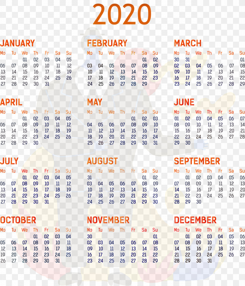 2020 Yearly Calendar Printable 2020 Yearly Calendar Template Full Year Calendar 2020, PNG, 2562x3000px, 2020 Yearly Calendar, Annual Calendar, Aztec Calendar, Aztec Sun Stone, Broadcast Calendar Download Free