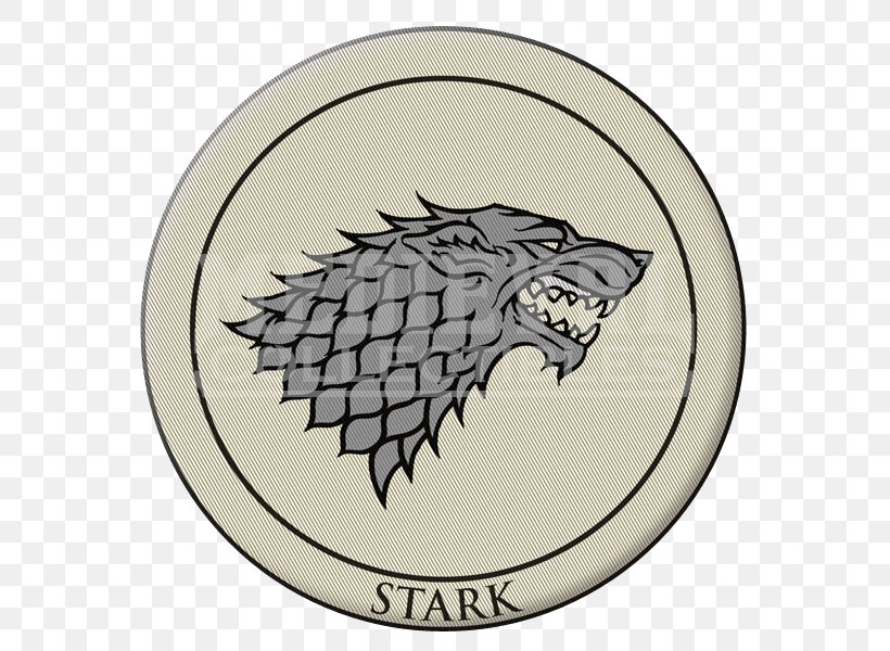A Game Of Thrones House Stark Winter Is Coming Catelyn Stark House Targaryen, PNG, 600x600px, Game Of Thrones, Carnivoran, Catelyn Stark, D B Weiss, Embroidered Patch Download Free