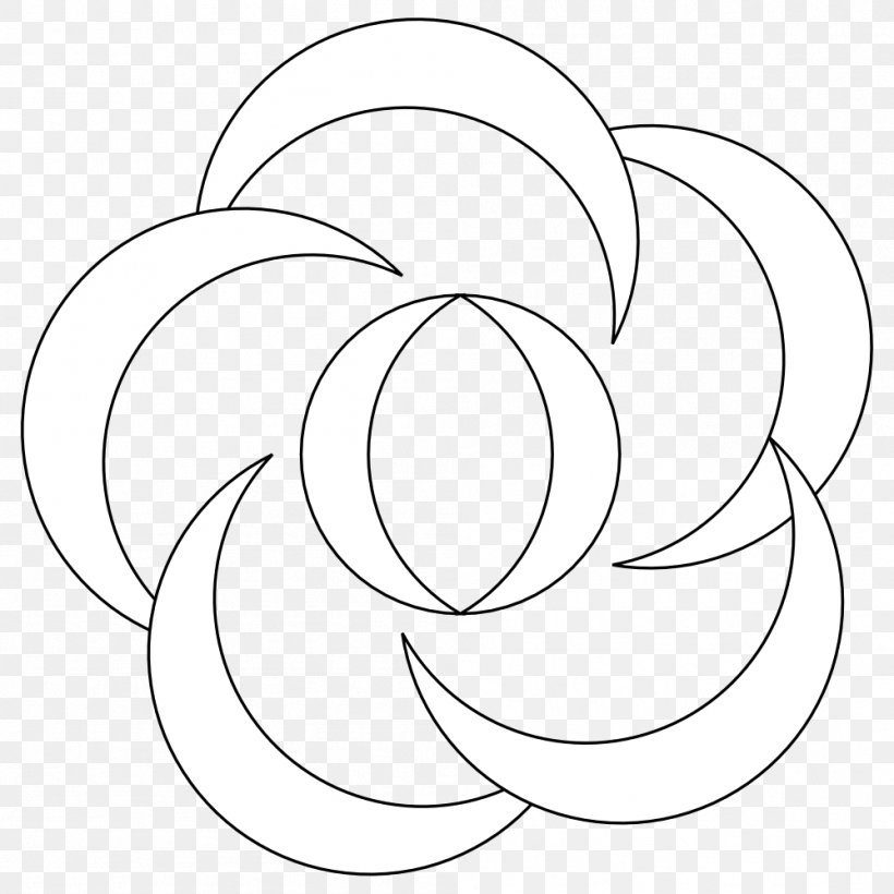 Circle Black And White Line Art Area Pattern, PNG, 999x999px, Black And White, Area, Black, Diagram, Drawing Download Free