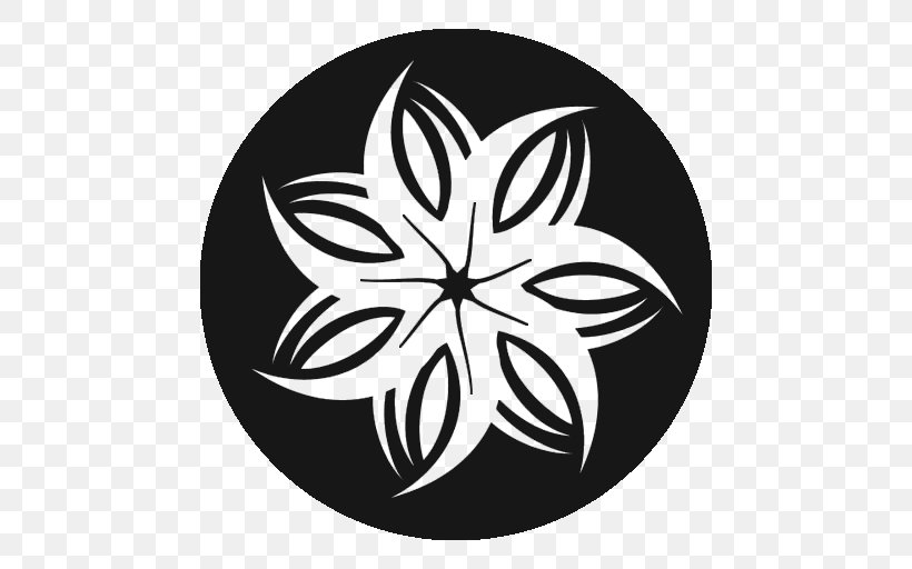 Flower Pattern Symbol Symmetry Leaf, PNG, 512x512px, Flower, Black, Black And White, Flora, Flowering Plant Download Free