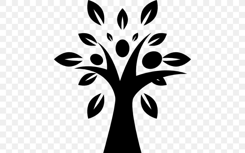 Tree, PNG, 512x512px, Tree, Black, Black And White, Branch, Flower Download Free