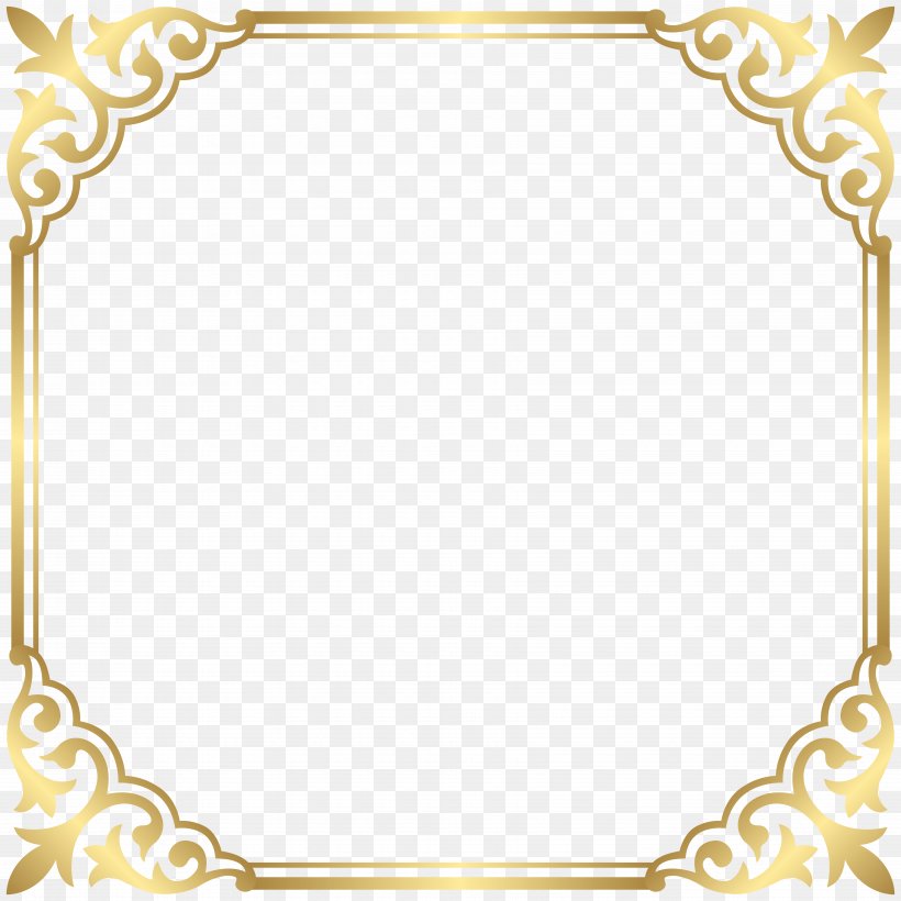 Borders And Frames Gold Picture Frames Clip Art, PNG, 7000x7000px, Borders And Frames, Area, Body Jewelry, Border, Decorative Arts Download Free