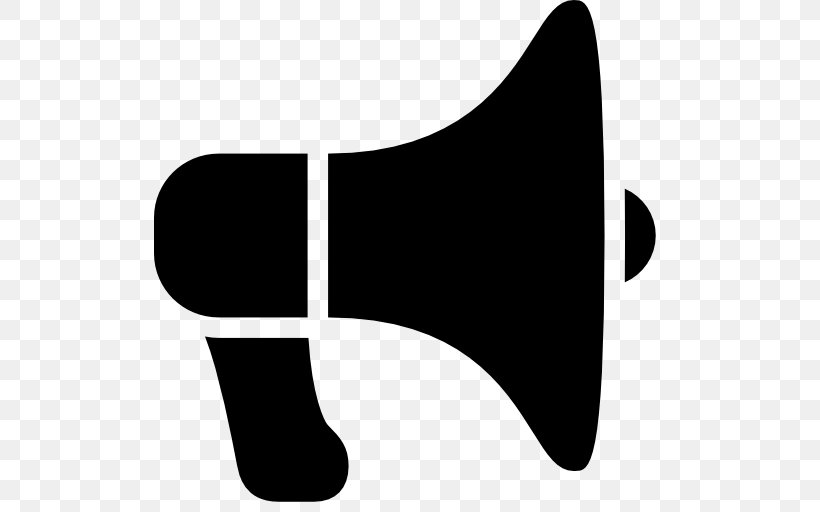 Megaphone Icon Design, PNG, 512x512px, Megaphone, Black, Black And White, Icon Design, Logo Download Free