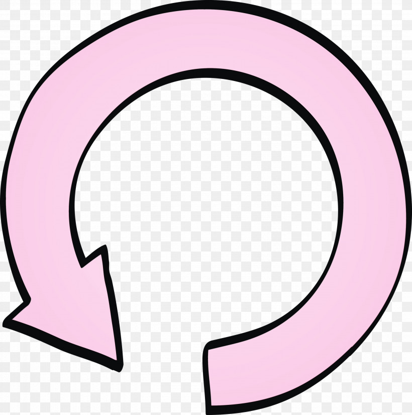 Pink Circle Symbol Line Art, PNG, 2981x3000px, Circle Arrow, Arrow, Circle, Line Art, Paint Download Free