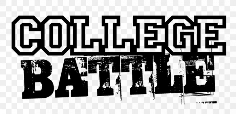 College Battle Of The Bands Collegiate University Logo, PNG, 827x402px, College, Battle Of The Bands, Black And White, Brand, Collegiate University Download Free