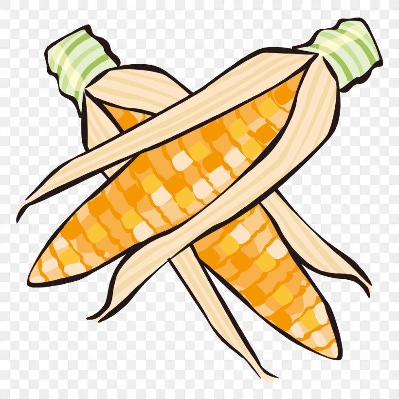 Corn On The Cob Maize Clip Art, PNG, 1000x1000px, Corn On The Cob, Art, Artwork, Cartoon, Caryopsis Download Free