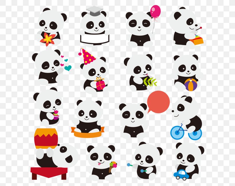 Giant Panda Bear Cuteness Clip Art, PNG, 650x650px, Giant Panda, Bear, Clip Art, Cuteness, Icon Download Free