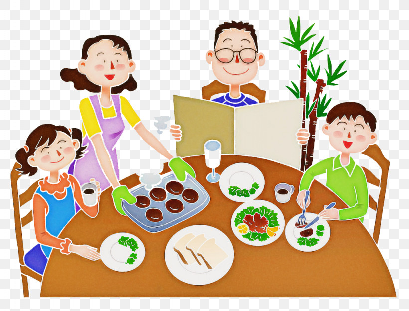 Meal Food Group Sharing Cartoon Play, PNG, 1024x780px, Meal, Bake Sale, Breakfast, Cartoon, Child Download Free