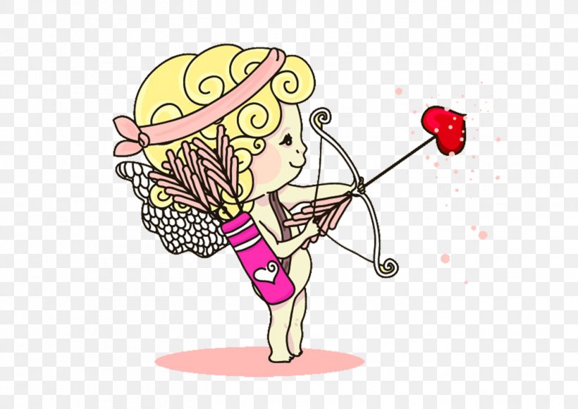 Cupid Love, PNG, 1413x1000px, Watercolor, Cartoon, Flower, Frame, Heart Download Free