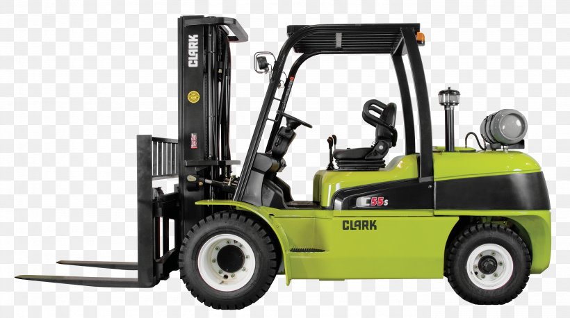 Forklift Clark Material Handling Company The Linde Group Heavy Machinery Linde Material Handling, PNG, 2762x1544px, Forklift, Advertising, Allischalmers, Automotive Exterior, Automotive Tire Download Free