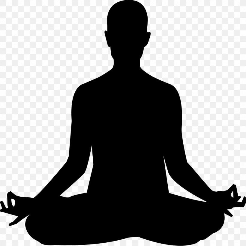 Christian Meditation Feeling Yoga Clip Art, PNG, 1024x1024px, Meditation, Black And White, Christian Meditation, Emotion, Feeling Download Free