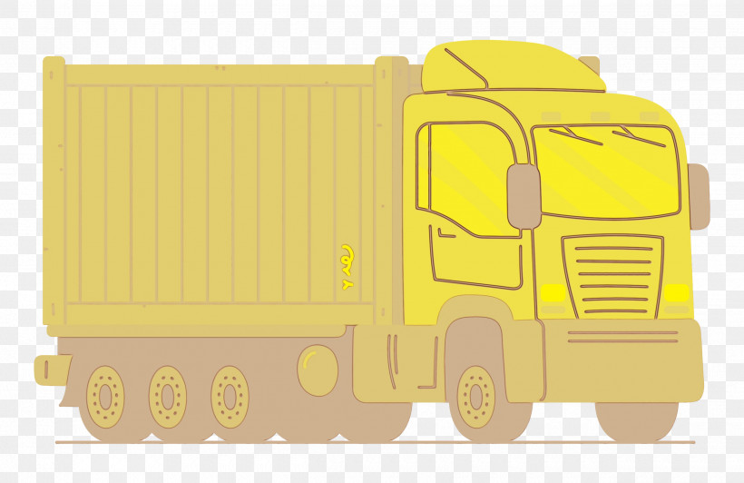 Commercial Vehicle Cargo Truck Public Utility Freight Transport, PNG, 2500x1622px, Watercolor, Cargo, Commercial Vehicle, Freight Transport, Paint Download Free