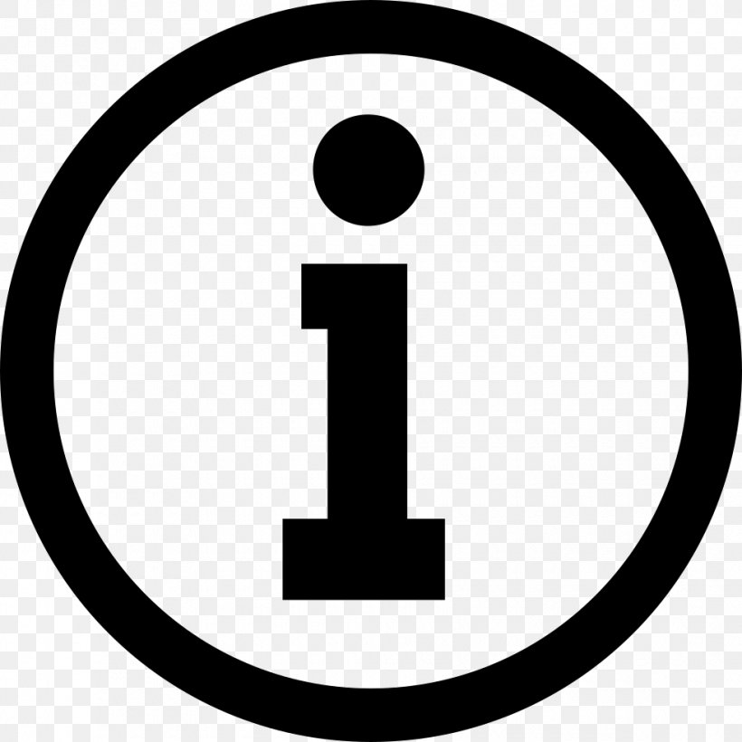 Download Information Symbol, PNG, 980x980px, Information, Area, Black And White, Http Cookie, Shape Download Free