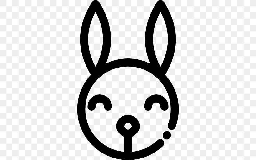 Rabbit ICON, PNG, 512x512px, Rabbit, Animal, Black And White, Entertainment, Smile Download Free