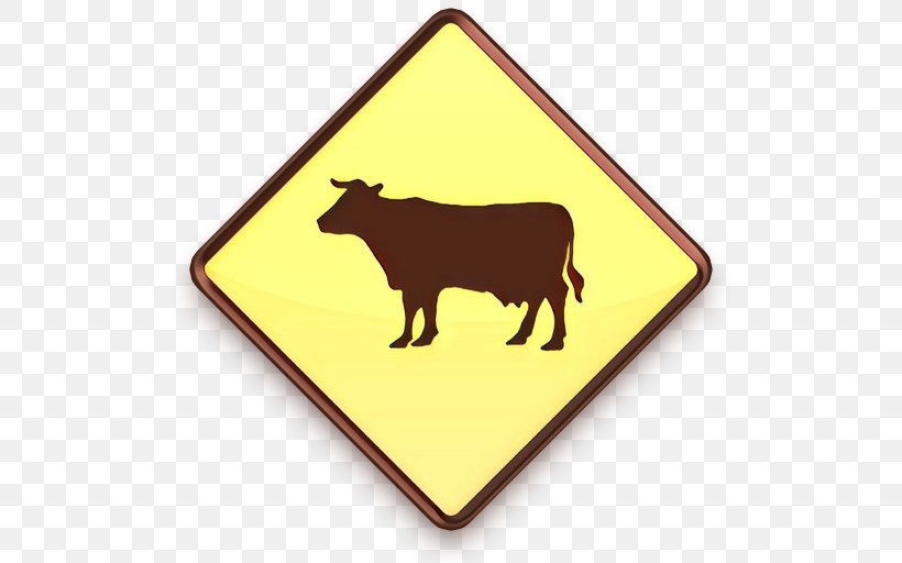 Road Cartoon, PNG, 512x512px, Traffic Sign, Bovine, Brahman Cattle, Bull, Cattle Download Free