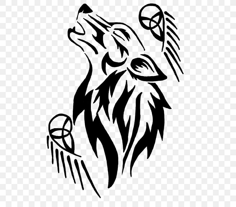 Gray Wolf Tattoo Clip Art, PNG, 523x720px, Gray Wolf, Art, Artwork, Beak, Bird Download Free