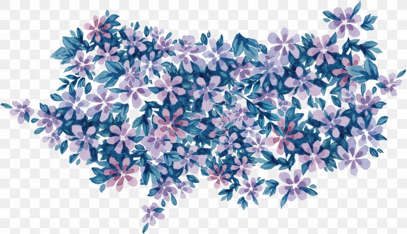 Purple Flower Watercolor Painting, PNG, 6132x3532px, Watercolor Painting, Art, Designer, Floral Design, Flower Download Free