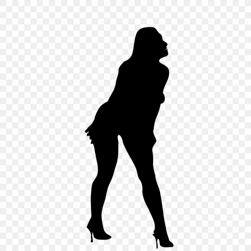 Silhouette Woman Clip Art, PNG, 958x958px, Silhouette, Arm, Black, Black And White, Drawing Download Free