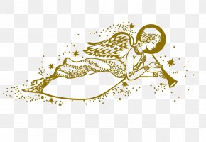 Grey Angel - Angel Trumpet Clip Art PNG