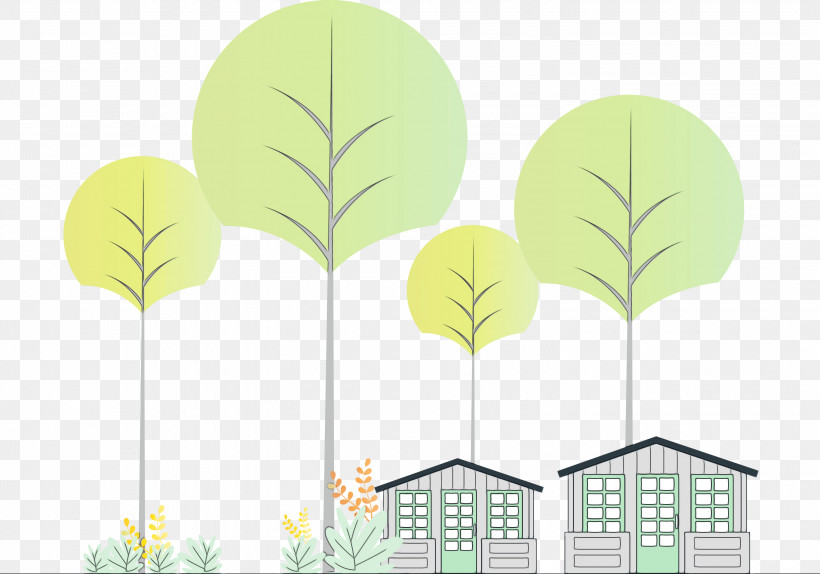 Cartoon Leaf Green Meter Plant Structure, PNG, 3000x2100px, House, Biology, Cartoon, Green, Home Download Free